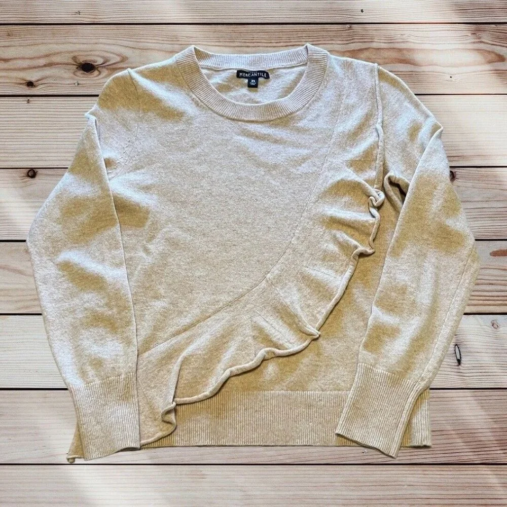 J.Crew Mercantile Womens XS ~‎ Knit Wool Blend Crew Neck Sweater casual party